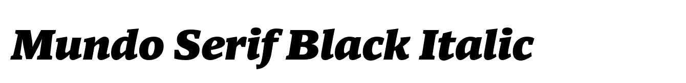 Mundo Serif Black Italic